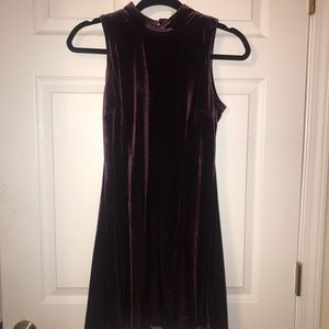 Purple velvet dress
